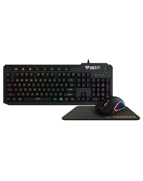 Gamdias Ares P2 Keyboard + Mouse + Mouse Mat 3 In 1 Gaming Combo